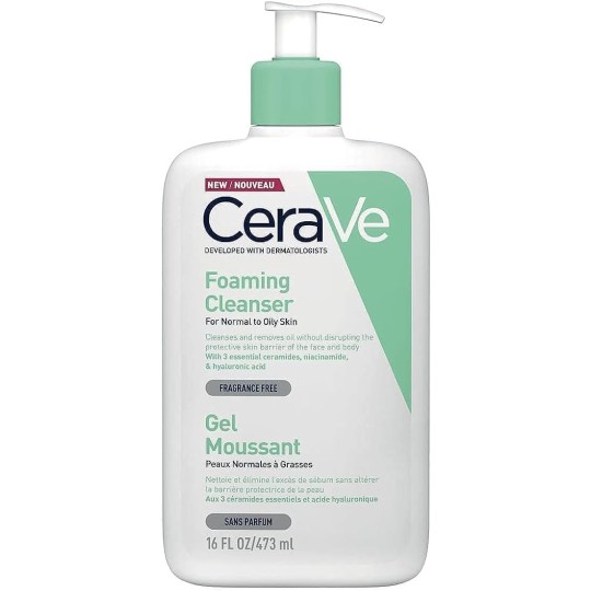 CeraVe Gel moussant nettoyant pour peaux normales à grasses