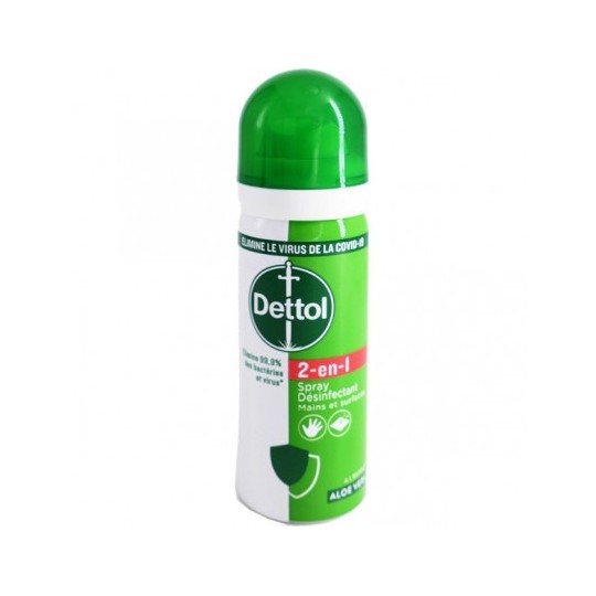 Dettol Spray désinfectant 2 en 1 mains et surface 50ml