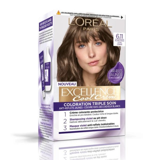 Paris Excellence Kit Coloration pour cheveux (n° 6.11 Blond Foncé Ultra Cendré)