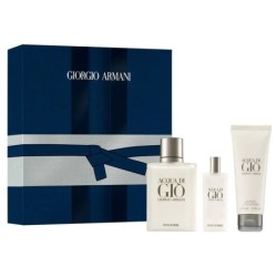 Giorgio Armani Acqua Di Gio Coffret Cadeau - Eau de Toilette 100ml + Gel Douche 75ml + Format Voyage 15ml