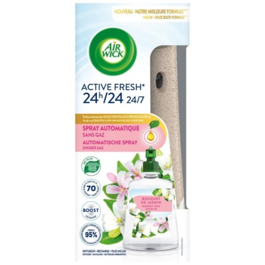 Air Wick Active Fresh Désodorisant Automatique - Bouquet de Jasmin - 228ml