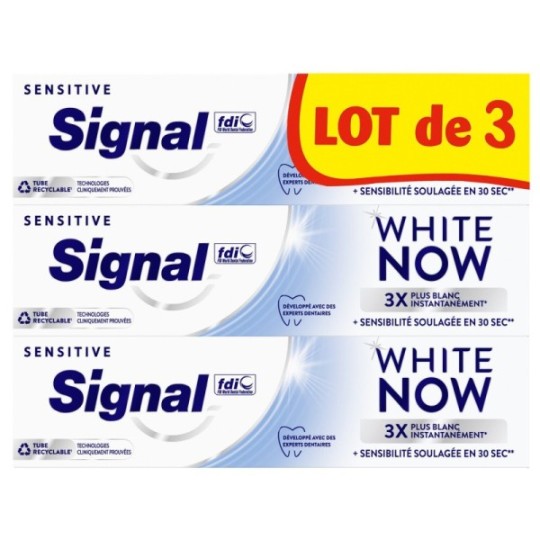 Signal Dentifrice White Now Sensitive (3x75ml)