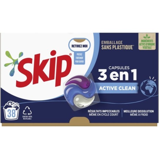 Skip Active Clean Lessive capsules 3 en 1 - X38
