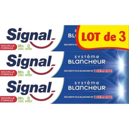 Signal Dentifrice Système Blancheur 3x75ml
