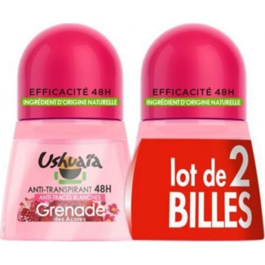 UshuaIa Déodorant Bille Grenade Anti-Transpirant 2x50ml