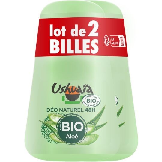UshuaIa Déodorant Bille Aloe Bio 48h 2x50ml