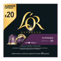 L'Or Supremo Capsules Café ntensité 10 Compatibles Nespresso - X20