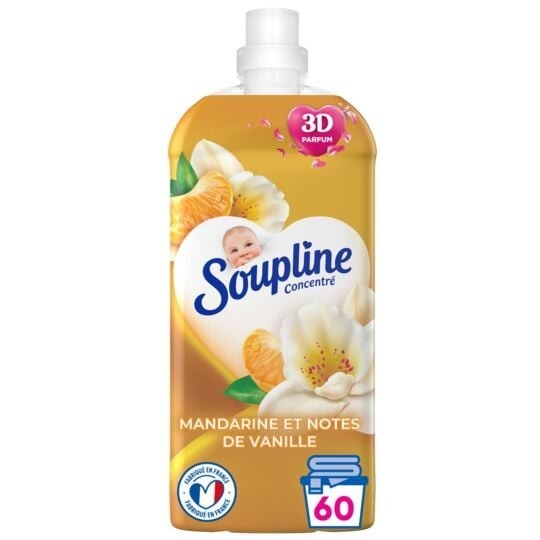 Soupline Fraîcheur Parfumée Adoucissant Concentré Vanille-Mandarine Assouplissant 1.2L