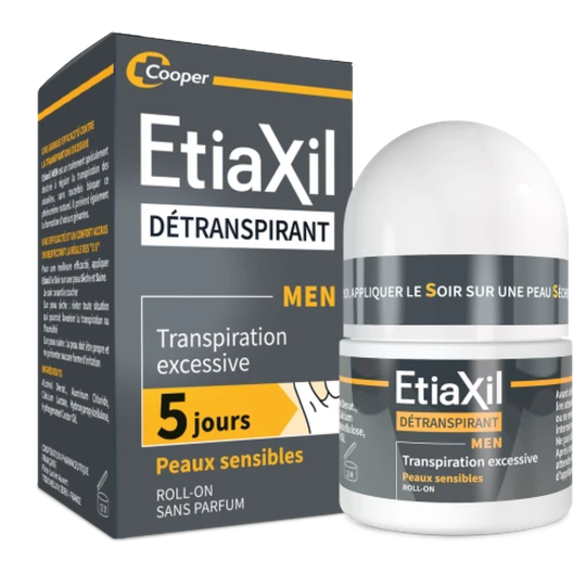 Etiaxil Men Détranspirant Traitement - Peaux Sensibles - 15ml - Nouvelle Formule
