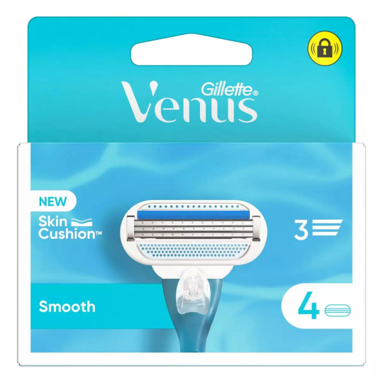 Gillette Venus Smooth Recharges pour Rasoir Femme - 4x3 Lames