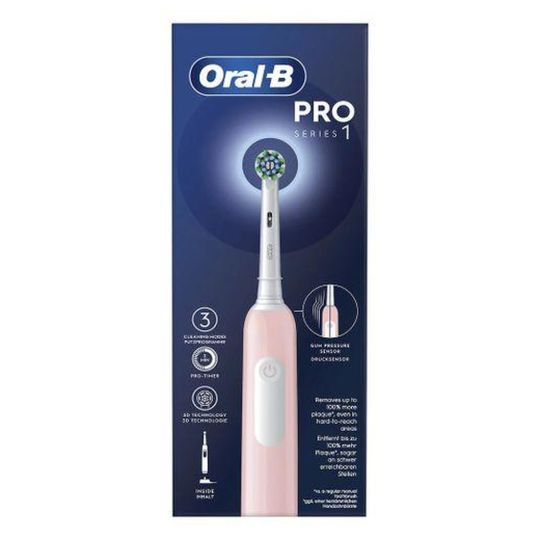 Oral-B Pro Series 1 Brosse à Dents Électrique Rose - 1 Recharge Cross Action Incluse