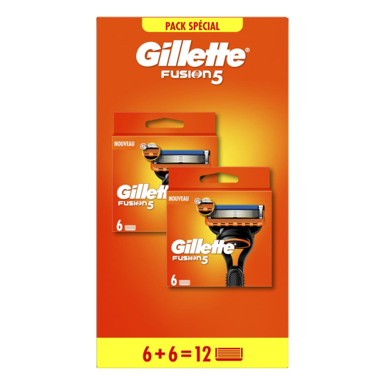 Gillette Fusion 5 Lames de Rasoir - 12 Recharges X12