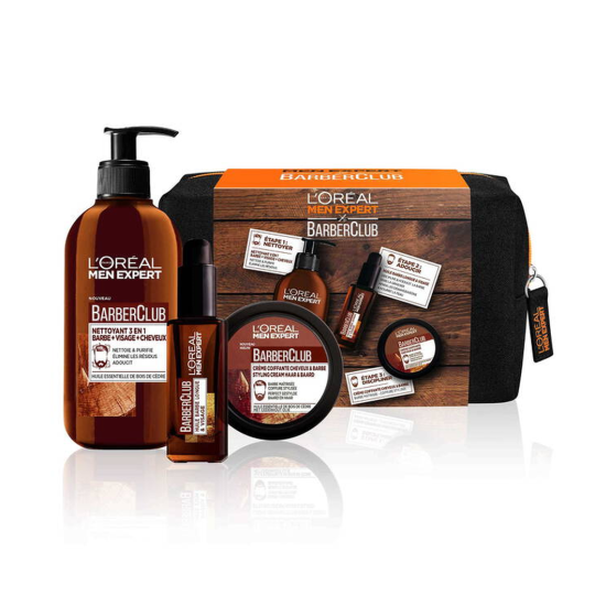 L'Oréal Men Expert BarberClub مجموعة العناية باللحية والوجه - 3 منتجات