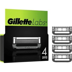 Gillette Labs Pack de 4 Recharges avec Barre Exfoliante pour Rasoir X4