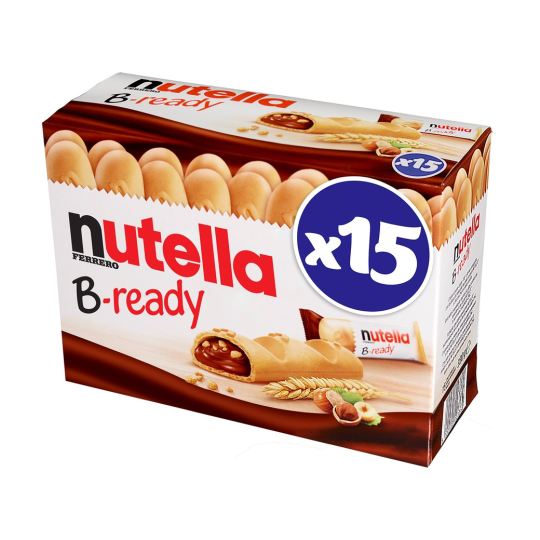 Nutella B-Ready Biscuits Fourrés Noisettes et Cacao - 330g - Pack X15
