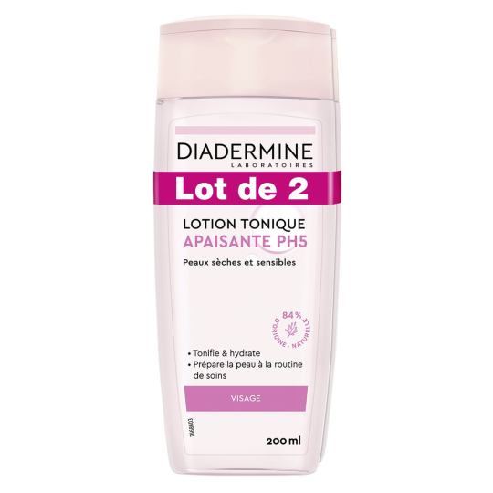 Diadermine لوشن منعش مهدئ - للبشرة الجافة والحساسة - 2X200مل