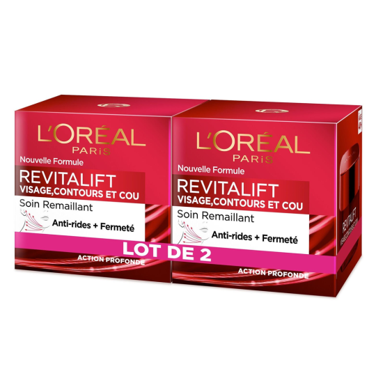 L'Oréal Paris Revitalift كريم وجه لمحيط العين مضاد للتجاعيد وارتخاء الجلد - للبشرة الناضجة - 2x50 مل