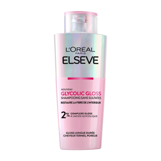 L'Oréal Paris Elseve Glycolic Gloss Shampooing Sans Sulfates - Cheveux Poreux - 200ml