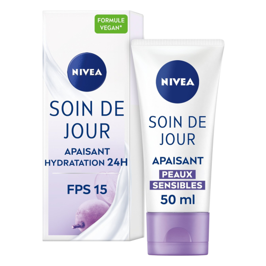Nivea Crème Visage Jour Hydratante Apaisante - Peaux Sensibles - 50ml
