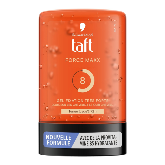 Taft Force Maxx Gel Coiffant - Fixation Très Forte - Tenue 72h - 300ml