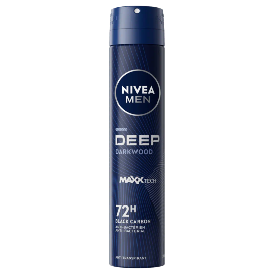 Nivea Men Deep مزيل عرق للرجال مضاد للتعرق - حماية 72 ساعة - 200 مل