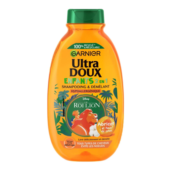 Garnier Ultra Doux Shampoing Démêlant Abricot et Fleur de Coton Enfant - Disney Roi Lion - 300ml