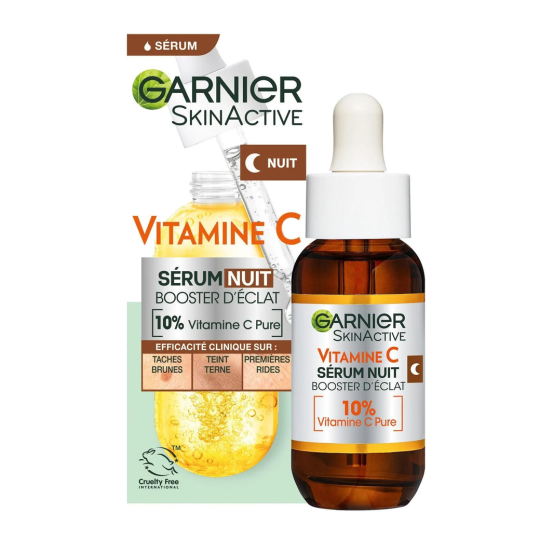 Garnier Skinactive Night Serum Booster Vitamin C - All Skin Types - 30ml