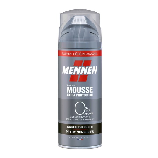 Mennen Mousse à Raser Barbe Difficile et Peaux Sensibles - 250ml