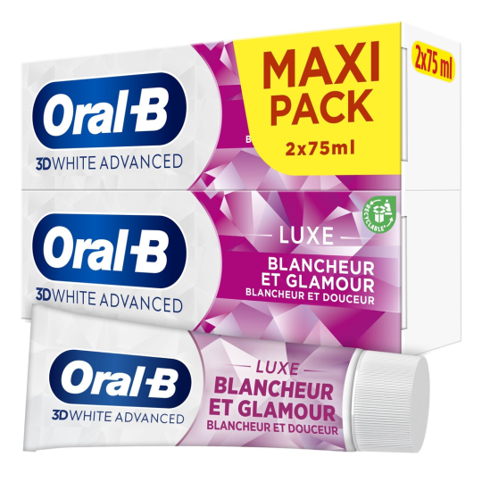 Oral-B 3d White Advanced Luxe Dentifrice Blancheur - 2x75ml