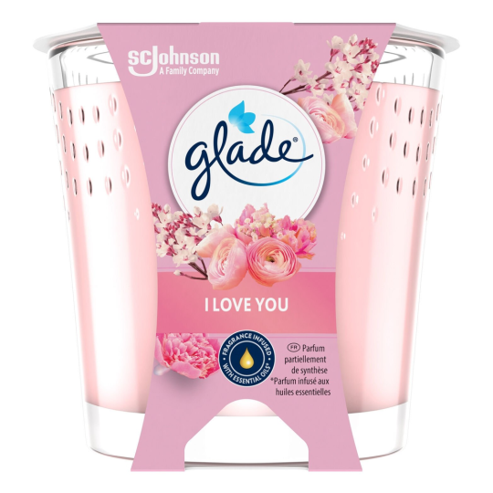 Glade I Love You Bougie Parfumée - Notes Florales - 1 Pièce