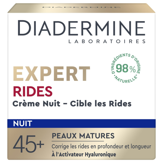 Diadermine Soin Anti-Âge Nuit Repulpant - Peau Mature - 50ml