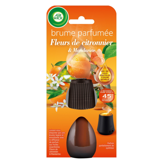 Air Wick Huiles Essentielles Recharge Diffuseur - Brume Parfumée Fleur de Citron - 20ml