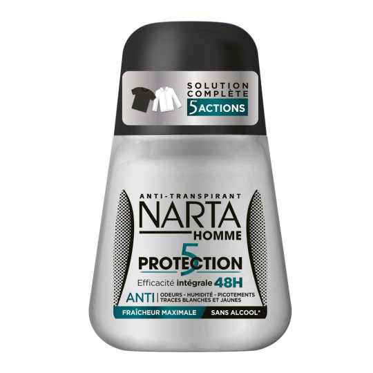 Narta Homme Protection 5 Déodorant Bille Anti-Transpirant - 50ml