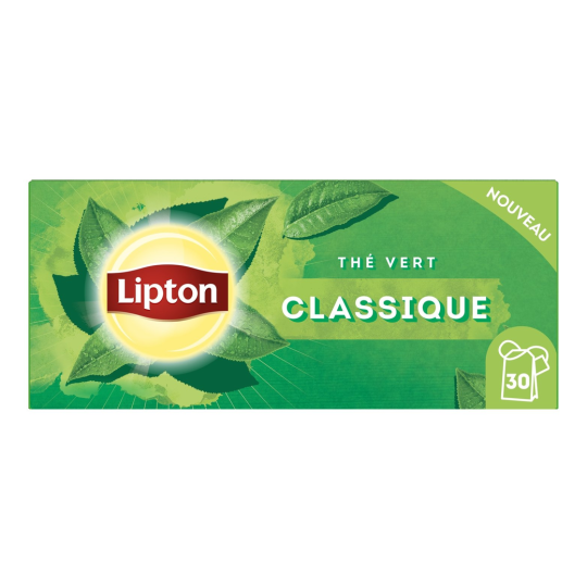 Lipton Thé Vert Classique - Boîte de 30 Sachets