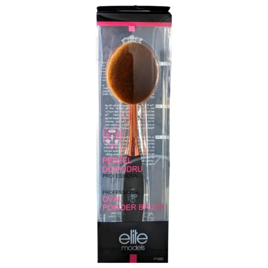 Elite Models Pinceau Maquillage Professionnel - Poudre - Forme Ovale - 17cm