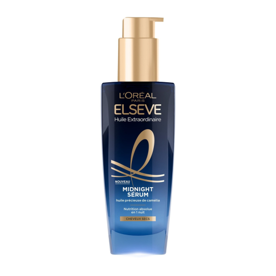 L'Oréal Paris Elseve Huile Extraordinaire Midnight Sérum Cheveux Secs et Abîmés - 100ml