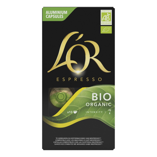 L'Or Espresso Bio Capsules Café - Intensité 7 - Compatibles Nespresso - 10 Capsules